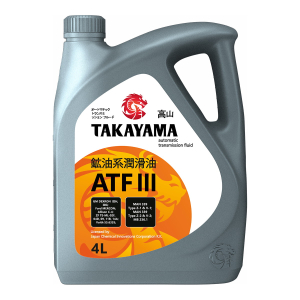 Масло трансмиссионное TAKAYAMA ATF III пластик 4 л