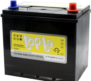 Аккумулятор Topla EFB STOP GO 6ст-65 оп D23