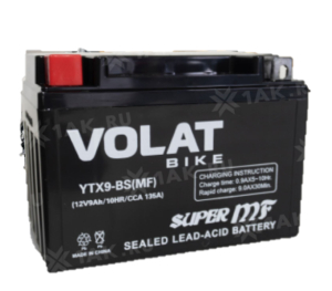 Аккумулятор VOLAT МОТО 9 Ah YTX9-BS(MF) L+ Китай