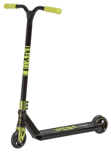 Самокат NOVATRACK PIXEL BL детский PU 88 алюм+сталь колеса 110 мм, чёрно-лимонный