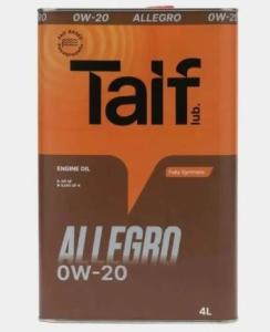 Моторное масло Taif Allegro SP+GF6 0W20 Акция 4+1