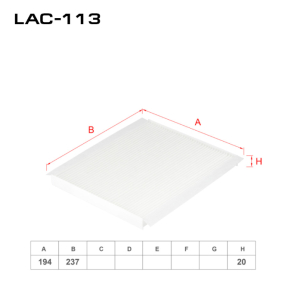 Фильтр салонный LYNXauto LAC-113