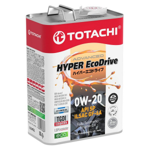 Моторное масло TOTACHI HYPER Ecodrive Fully Synthetic SP/GF-6A 0W-20 4л