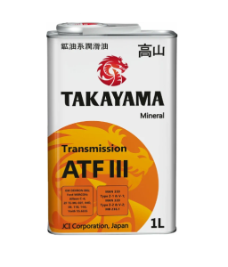 Масло трансмиссионное TAKAYAMA Transmission ATF III 1 л металл