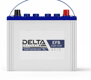 Аккумулятор Delta Start Master EFB Asia 6ст-75 оп с бортом