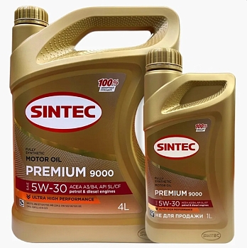 Моторное масло Sintec Premium 9000 SAE 5W30 ACEA А3/В4 5 л Акция 