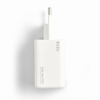 Зарядное устройство сетевое EnZo GaN PRO USB Type-C+C+A 65W PD/QC белый W65-2C1A