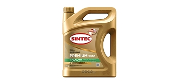Масло моторное синтетическое Sintec Premium 9000 SAE 0W-20 ACEA C5 API SN plus Акция 4+1 л