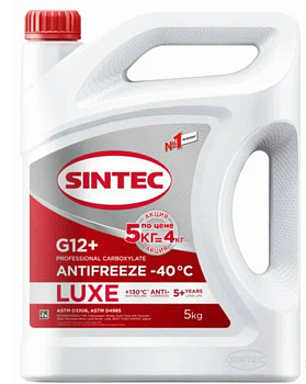 Антифриз Sintec Lux G12+ red -40 6 кг Акция (по цене 5 кг)