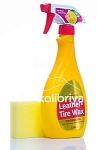 Полироль для пластика, кожи, резины Kolibriya Tire Wax&Leather с губкой 500ml