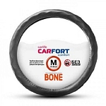 Оплетка CARFORT BONE, рельефные ребра, черная, М
